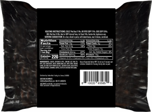 Jack Daniel's® Chicken Apple Smoked Sausage Links Perspective: back