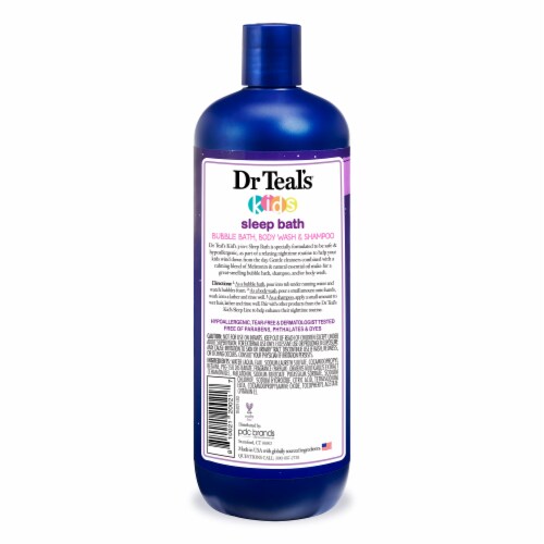 Dr. Teal's® Kids Melatonin & Essential Oils  3-In-1 Bubble Bath Shampoo & Body Wash Perspective: back
