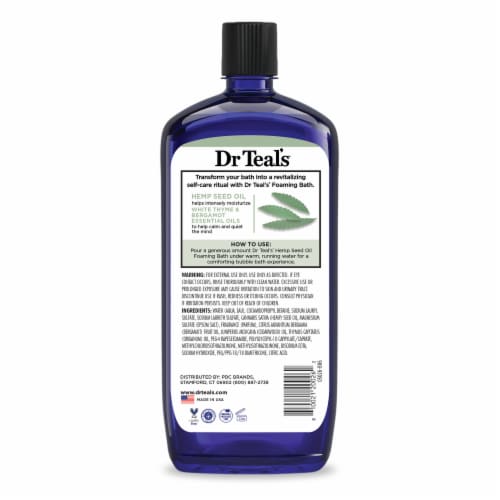Dr Teal's® Hemp Seed Oil & Pure Epsom Salt Foaming Bath Perspective: back