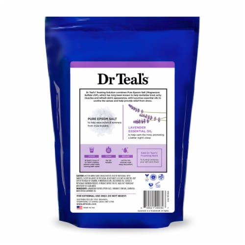 Dr Teal's® Soothe & Sleep Lavendar Pure Epsom Salt Perspective: back