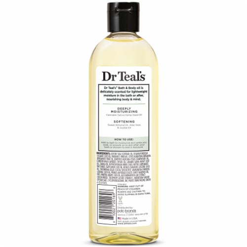 Dr Teal's Moisturizing Hemp Seed Bath and Body Oil Perspective: back