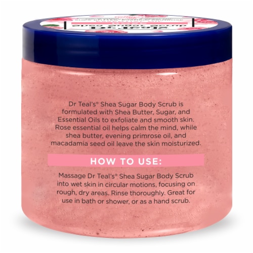 Dr Teal's® Rose Shea Butter Scrub Perspective: back