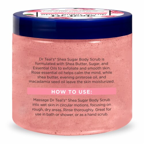 Dr Teal's® Rose Shea Sugar Scrub Perspective: back