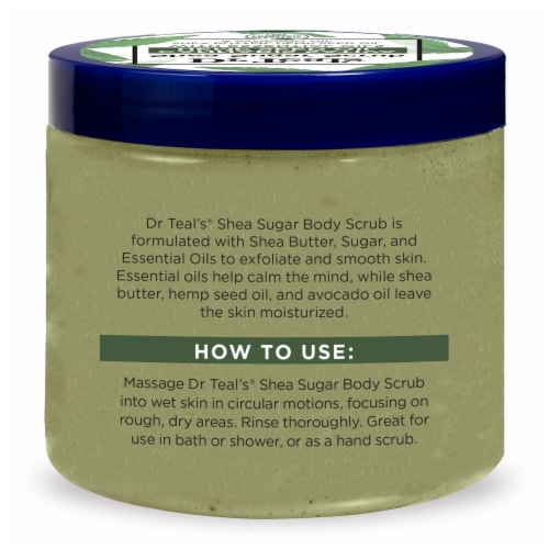 Dr Teal's Cannabis Setiva Hemp Seed Oil Shea Sugar Scrub Perspective: back