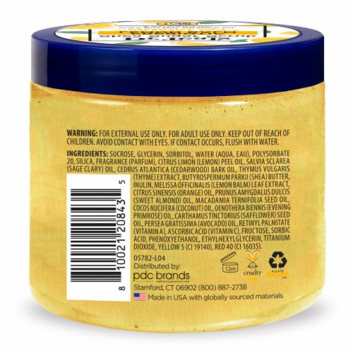 Dr Teal's® Prebiotic Lemon Balm Shea Sugar Scrub Perspective: back