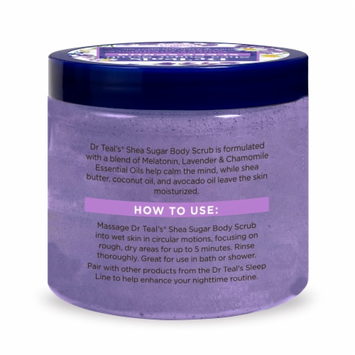 Dr Teal's® Sleep Scrub Shea Sugar Scrub With Melatonin Perspective: back