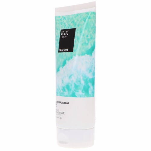 IGK Color Depositing Hair Mask Seafoam (Pale Teal) 6 oz Perspective: back