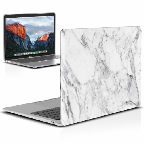 iBenzer Laptop Computer Case for MacBook Air - White Marble Perspective: back