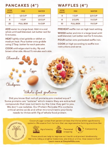 Simple Mills® Just-Add-Water Original Protein Almond Flour Pancake Mix Perspective: back
