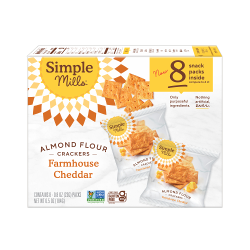 Simple Mills® Farmhouse Cheddar Almond Flour Cracker Snack Pack Perspective: back