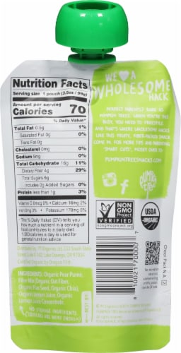 Pumpkin Tree™ Pear + A Squeeze Of Lemon Pouch Organic Baby Food Pouch Perspective: back