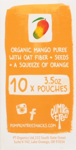 Pumpkin Tree™ Organic Mango Puree + A Squeeze of Orange Pouches Perspective: back