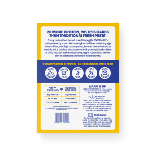 egglife® Original Fettuccine Style Pasta Perspective: back