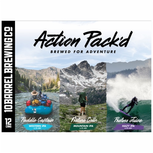 10 Barrel Brewing Co. Paddle Captain Nature Calls & Profuse Juice Action Pack'd Variety Pack Perspective: back