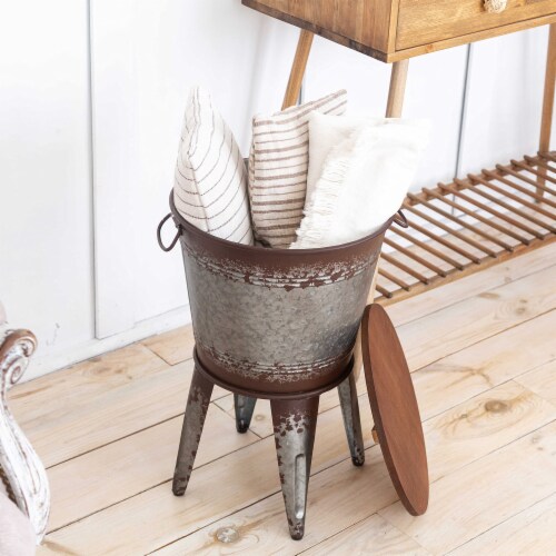 Rustic farmhouse ottoman deals