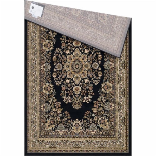 L-Baiet AK289C81 8 x 10 ft. Madeleine Oriental Rug, Black Perspective: back