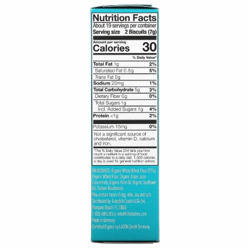 Little Bellies Organic Animal Crackers 4.58 oz. Perspective: back