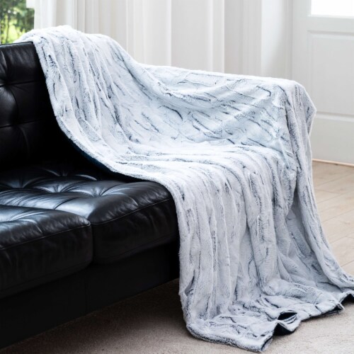 Faux leather blanket outlet