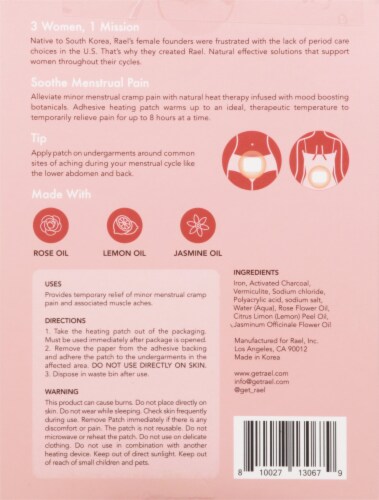 Rael Menstrual Cramp Heating Patch Perspective: back