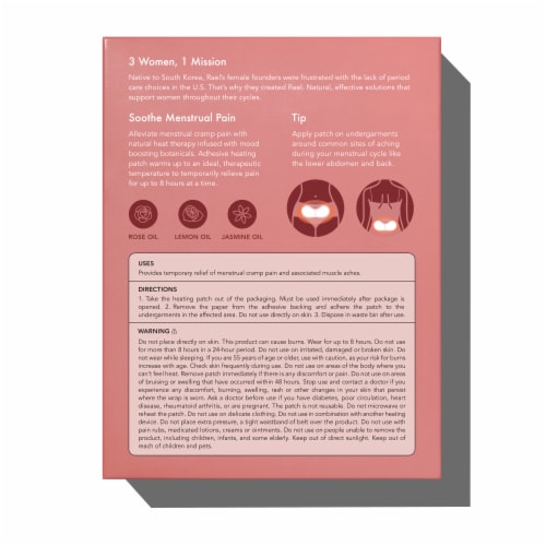 Rael Heating Patch for Menstrual Cramps Patches Perspective: back