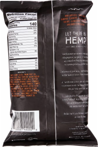 Let There Be Hemp Vegan Nacho Grain-Free Hemp Chips Perspective: back