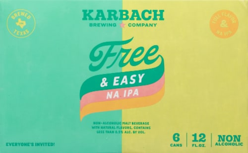 Karbach Free & Easy Non-Alcoholic IPA Beer Perspective: back