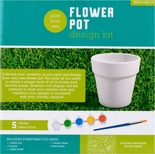 Anker Art Paint Your Own Flower Pot Kit Perspective: back