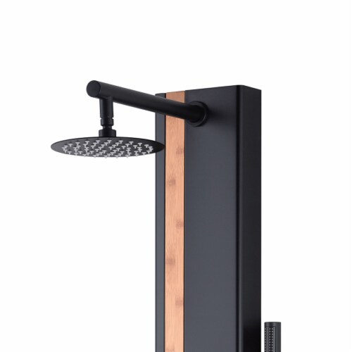 PULSE ShowerSpas Eclipse Matte Black ShowerSpa Perspective: back