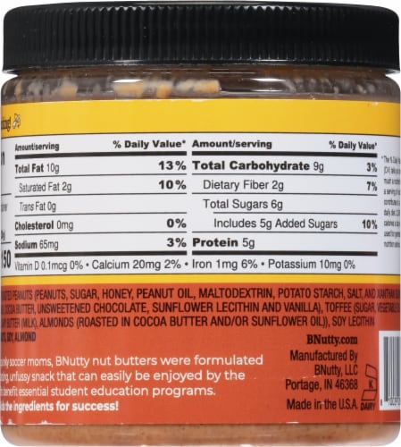 BNutty™ Totally Toffee Peanut Butter Perspective: back