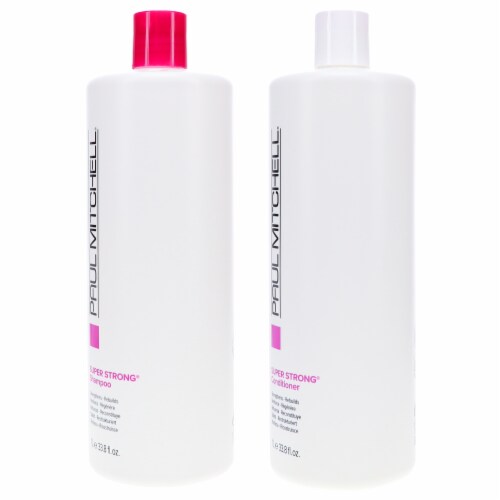 Paul Mitchell Super Strong Daily Shampoo 33.8 oz & Super Strong Daily Conditioner 33.8 oz Com Perspective: back