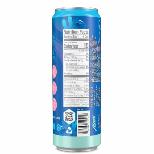 Alani NU Breezeberry™ Energy Drink Can Perspective: back