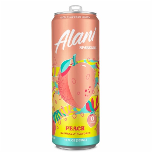 Alani NU Peach Sparkling Water Perspective: back