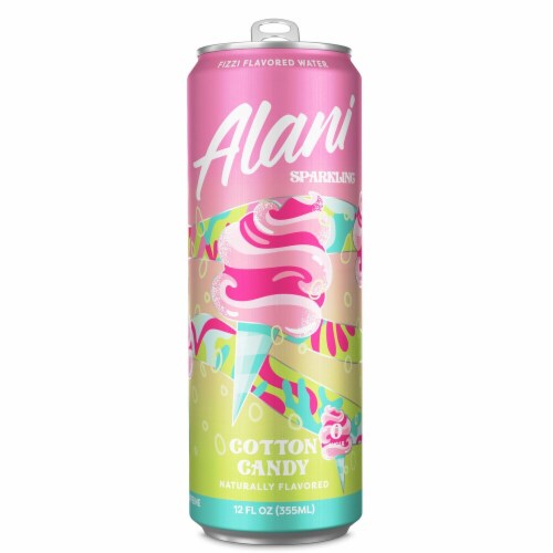 Alani Nu Cotton Candy Flavored Sparkling Water Cans Perspective: back