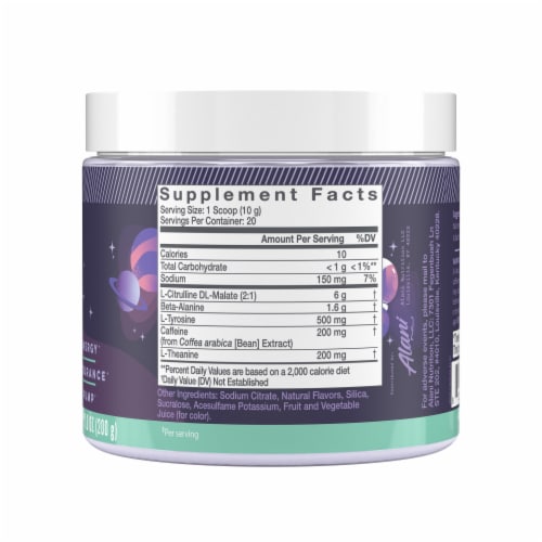 Alani Nu Cosmic Stardust Pre-Workout Perspective: back