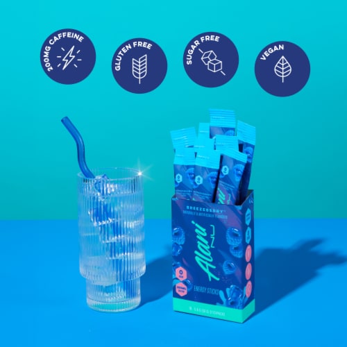 Alani Nu Zero Sugar Breezeberry™ Energy Drink Mix Packets Perspective: back