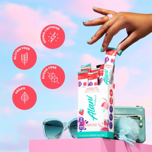 Alani Nu Hawaiian Shaved Ice Sugar Free Energy Drink Mix Packets Perspective: back