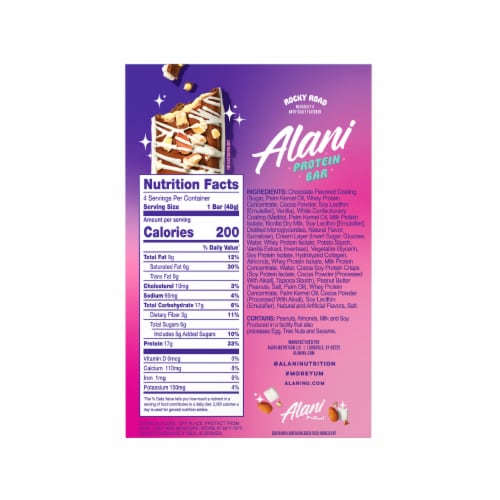 Alani Nu Rocky Road Protein Bars Perspective: back