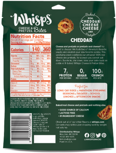 Whisps® Cheddar Cheese & Pretzel Bites Perspective: back