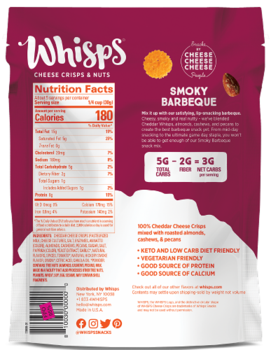 Whisps® Smoky Barbeque Cheese Crisps & Nuts Snack Mix Perspective: back