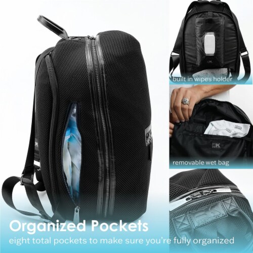 Baby K'tan Diaper Bag Soujorn - Mesh Black Perspective: back