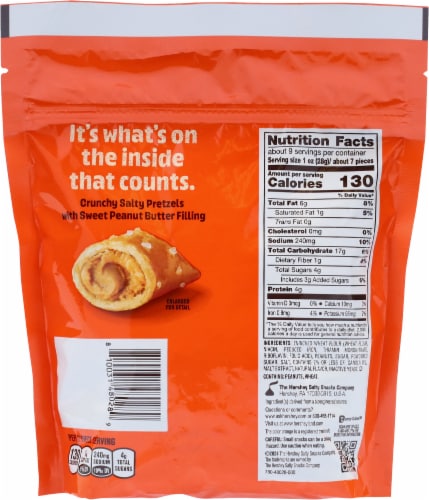 Reese's Filled Pretzels With Peanut Butter Filling Pouch Perspective: back