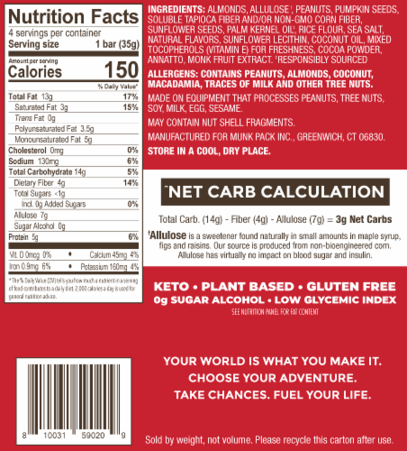 Munk Pack® Keto Caramel Sea Salt Nut & Seed Bars Perspective: back