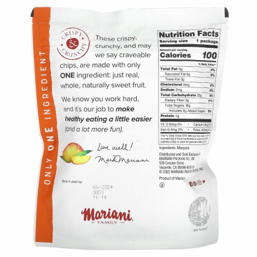 Mariani® Mango Chips Perspective: back