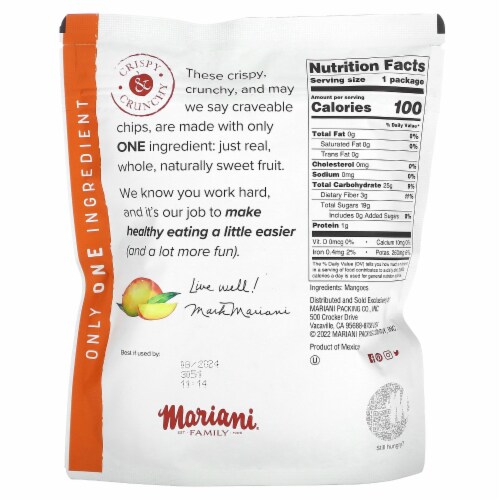 Mariani® Mango Chips Perspective: back