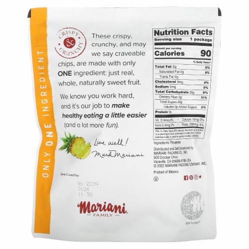 Mariani® Pineapple Chips Perspective: back