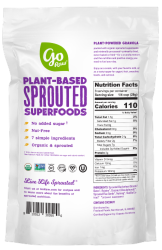 Go Raw® Sprouted Organic Raisin Crunch Granola Perspective: back