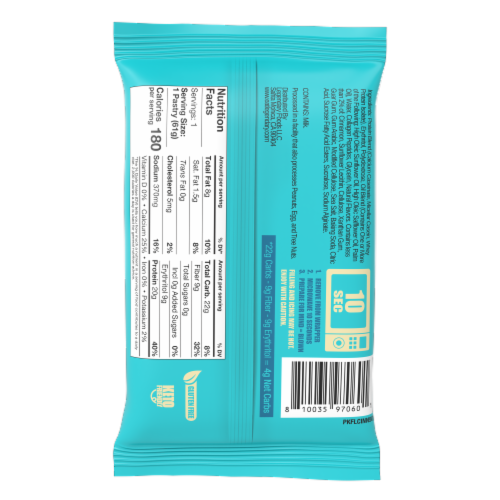 Legendary Foods™ Tasty Pastry Brown Sugar Cinnamon Flavored Pastries Perspective: back