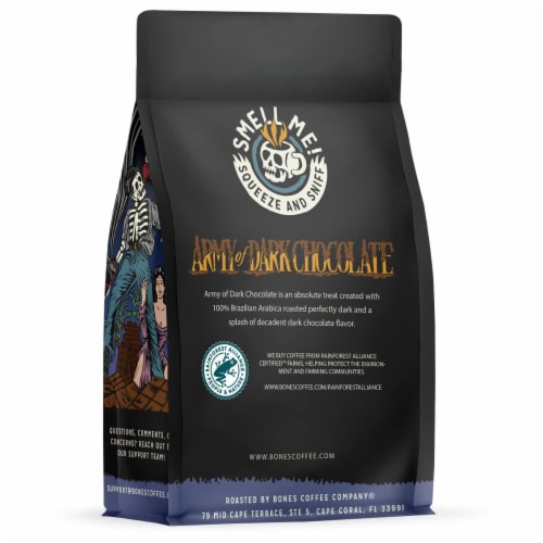 Army of Dark Chocolate 12oz Ground Perspective: back