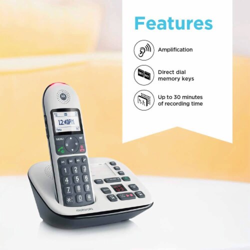 Motorola CD5013 Digital Cordless Handsets with Answering Machine Perspective: back