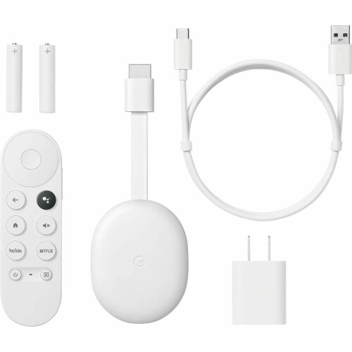Google Nest GA03131 Chromecast With Google TV (HD) - Snow Perspective: back